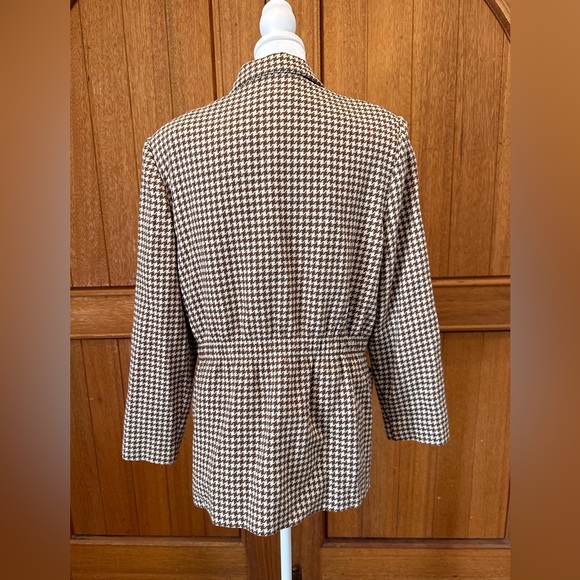 Worthington Brown and white Houndstooth Blazer size 14 - Picture 4 of 7